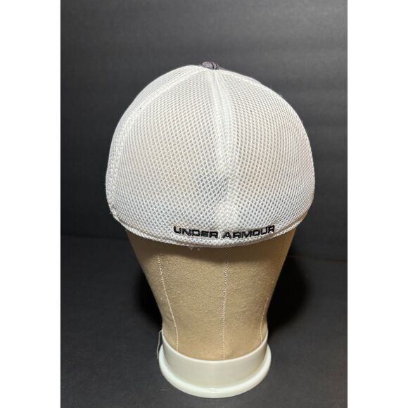 Under Armour Golf Hat – Black/Gray Striped Mesh Back – Stretch Fit M/L – EUC - Picture 3 of 7